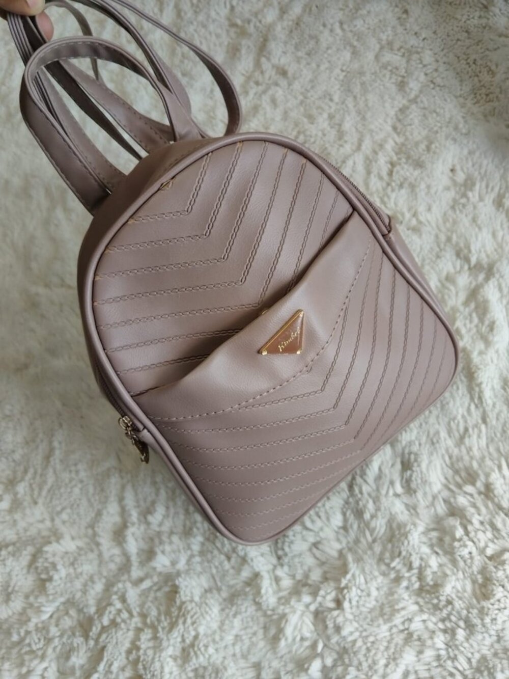 Kimbel Small Faux Leather Backpack Convertible Shoulder Bag Travel Purse